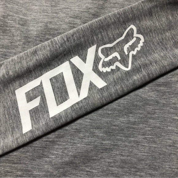 𝅺fox Racing Long Sleeve Grey Top with White Fox Logo Size Medium - Picture 5 of 13